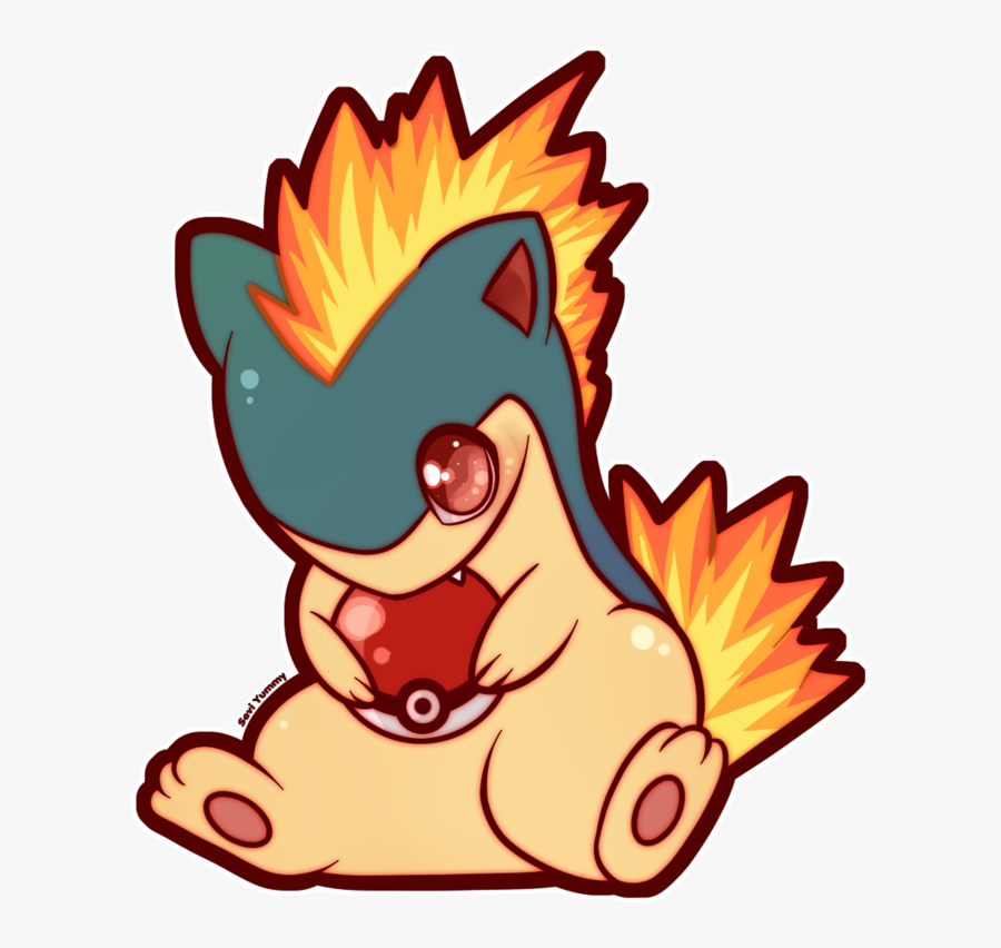 Chibi Quilava By Seviyummy - Chibi Cyndaquil, Transparent Clipart
