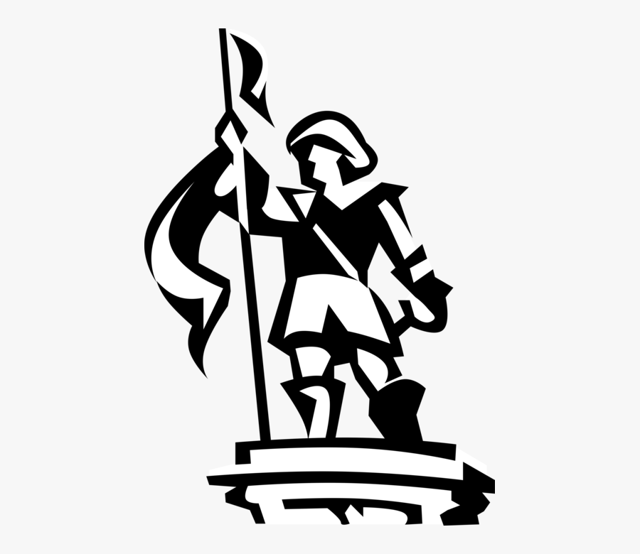 Statue Plants Flag Vector - Illustration, Transparent Clipart