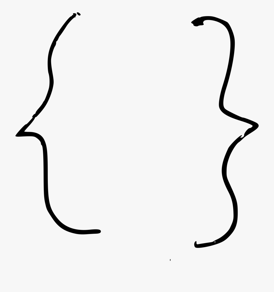 Hand Drawn Curly Bracket, Transparent Clipart