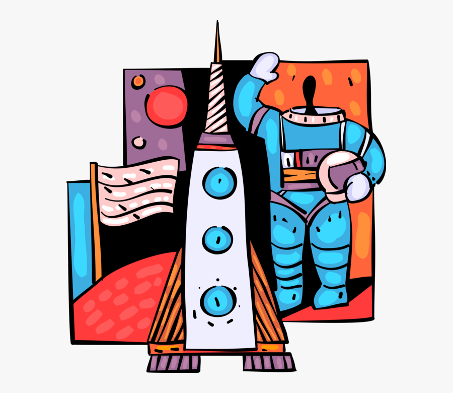 Vector Illustration Of Astronaut Space Explorer Waves, Transparent Clipart