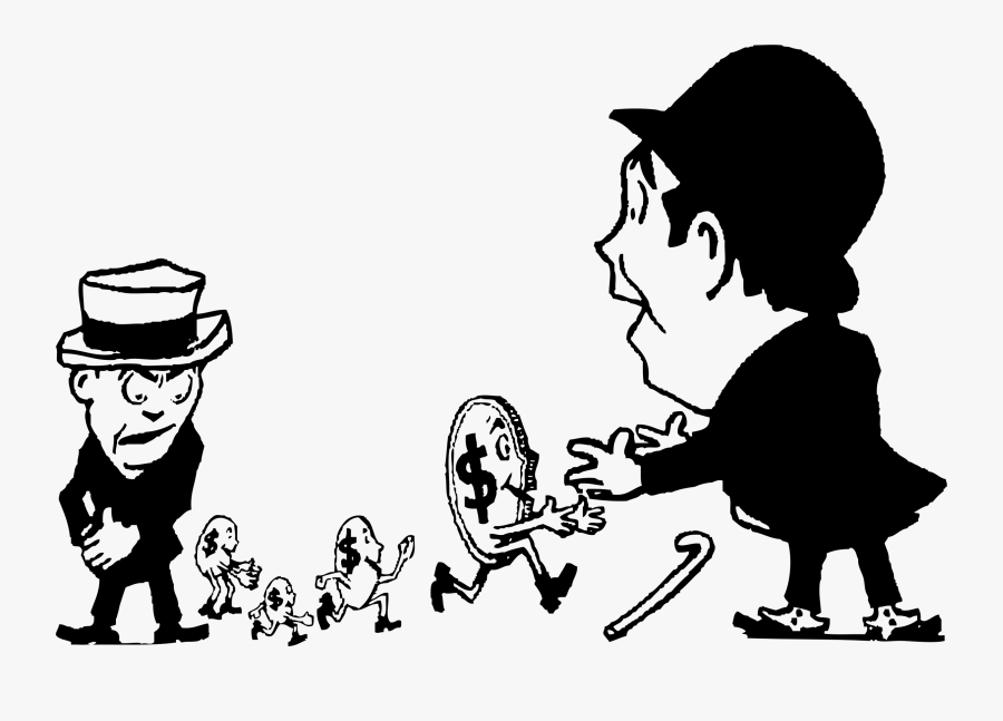 Money Running From One Man To Another Icons Png - People Running Behind Money, Transparent Clipart