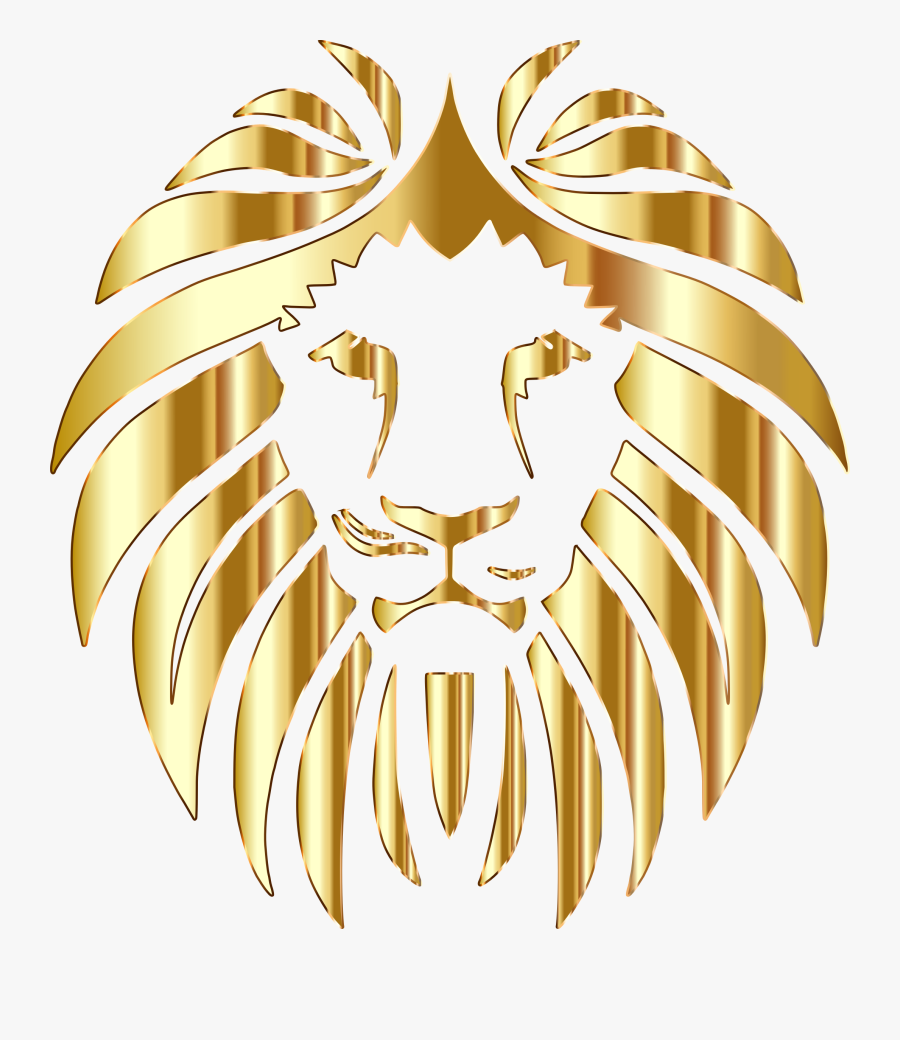 Transparent Mountain Lion Clipart - Gold Lion Logo Png, Transparent Clipart