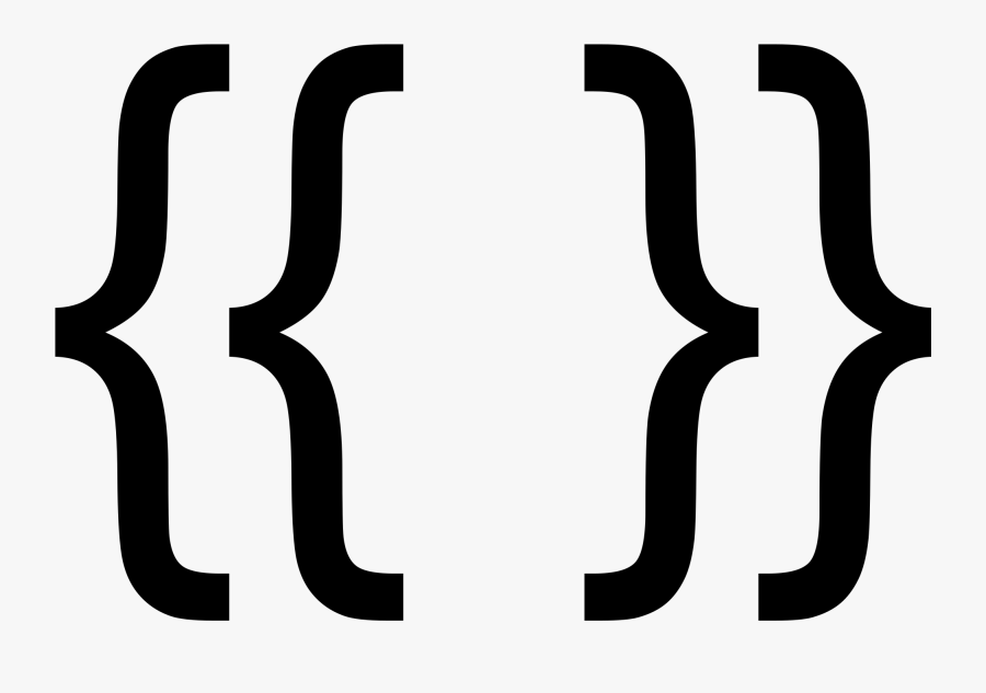 Curly Braces Icon Clipart , Png Download - Stencil, Transparent Clipart