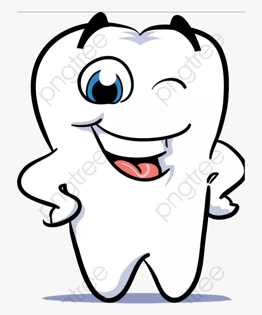 Cute Cartoon Teeth - Cartoon, Transparent Clipart