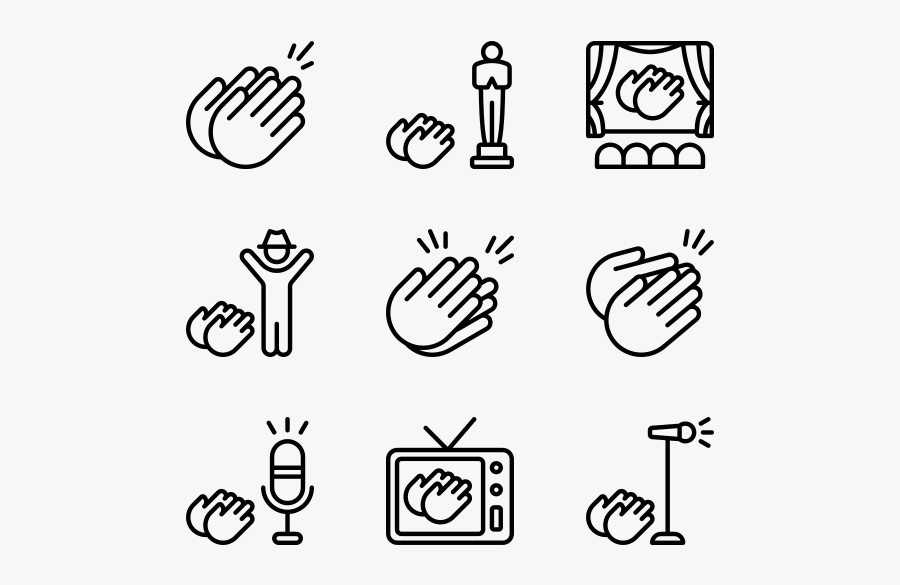 Clap Hands - Wedding Icons Png, Transparent Clipart