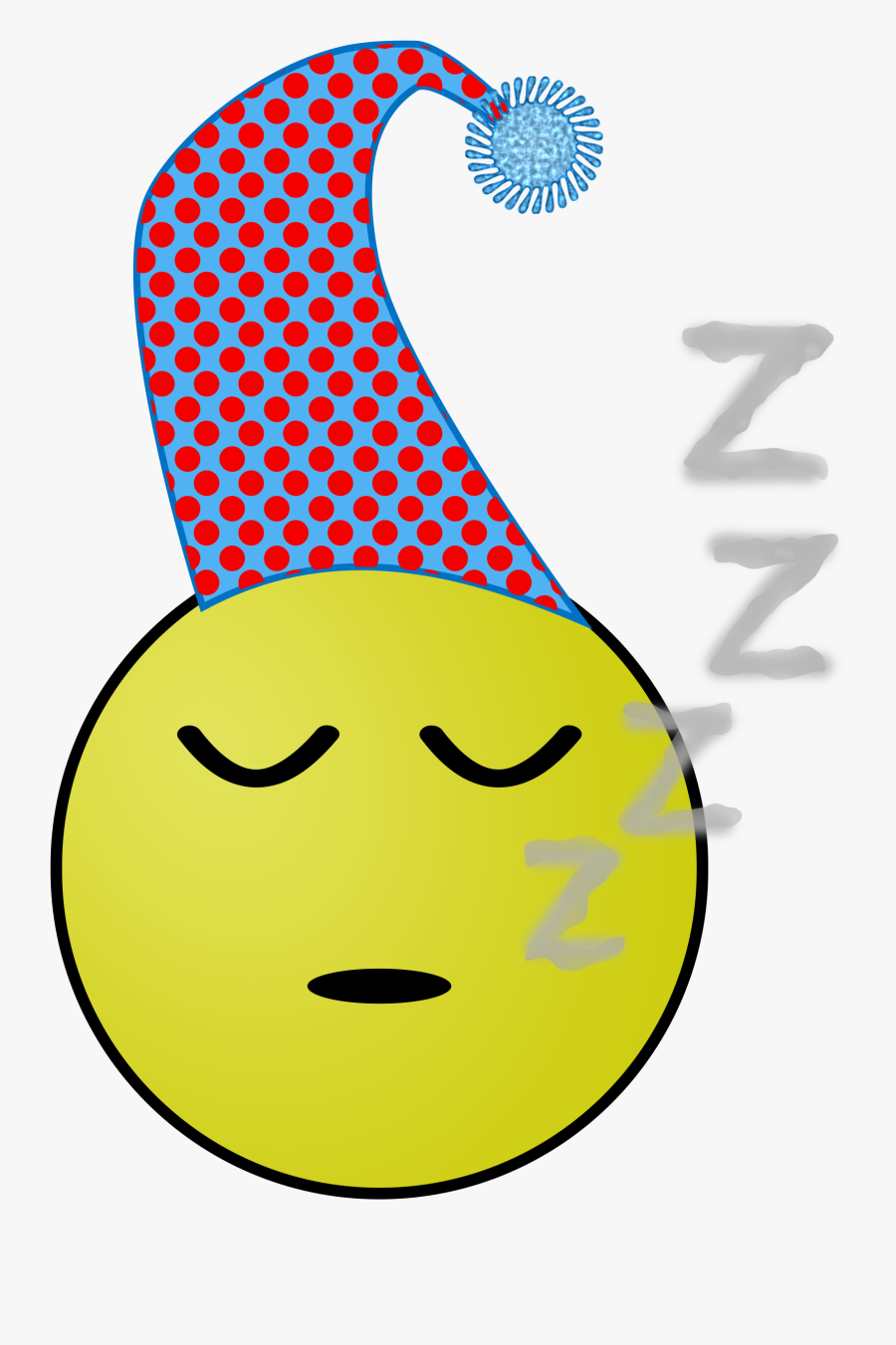 Sleepy Smiley - Central Nervous System Cartoon, Transparent Clipart