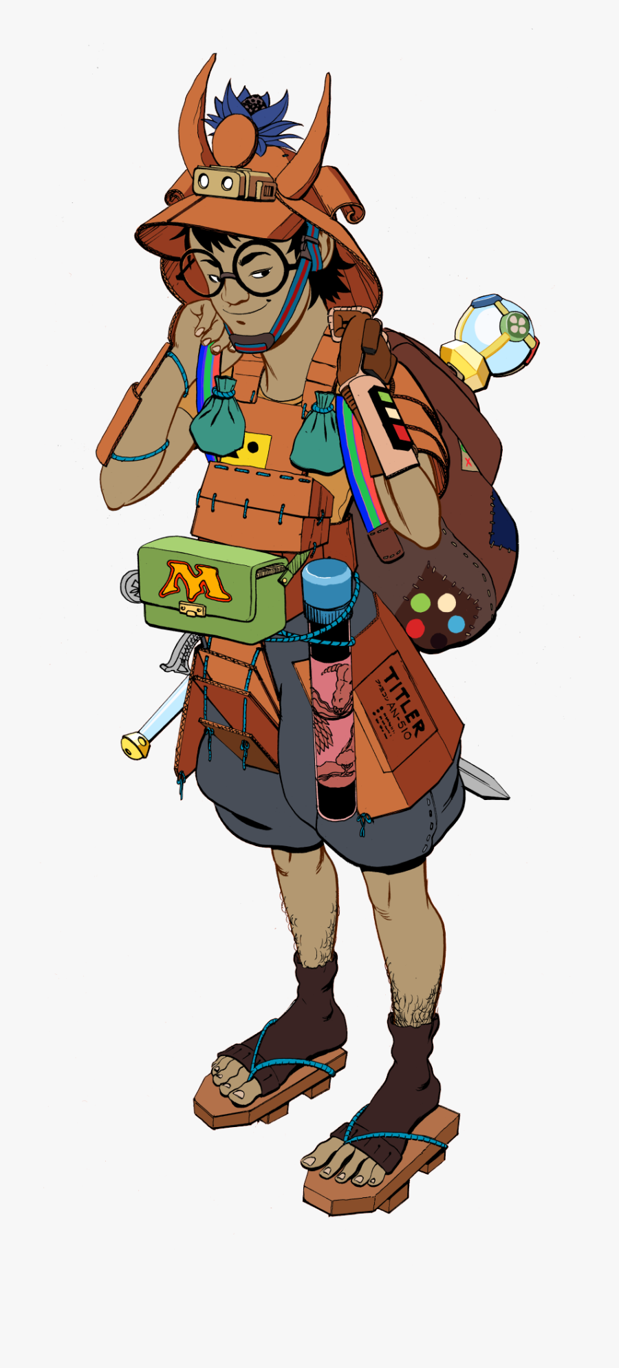 Clip Art Hip Hop Samurai - James Harvey Art, Transparent Clipart