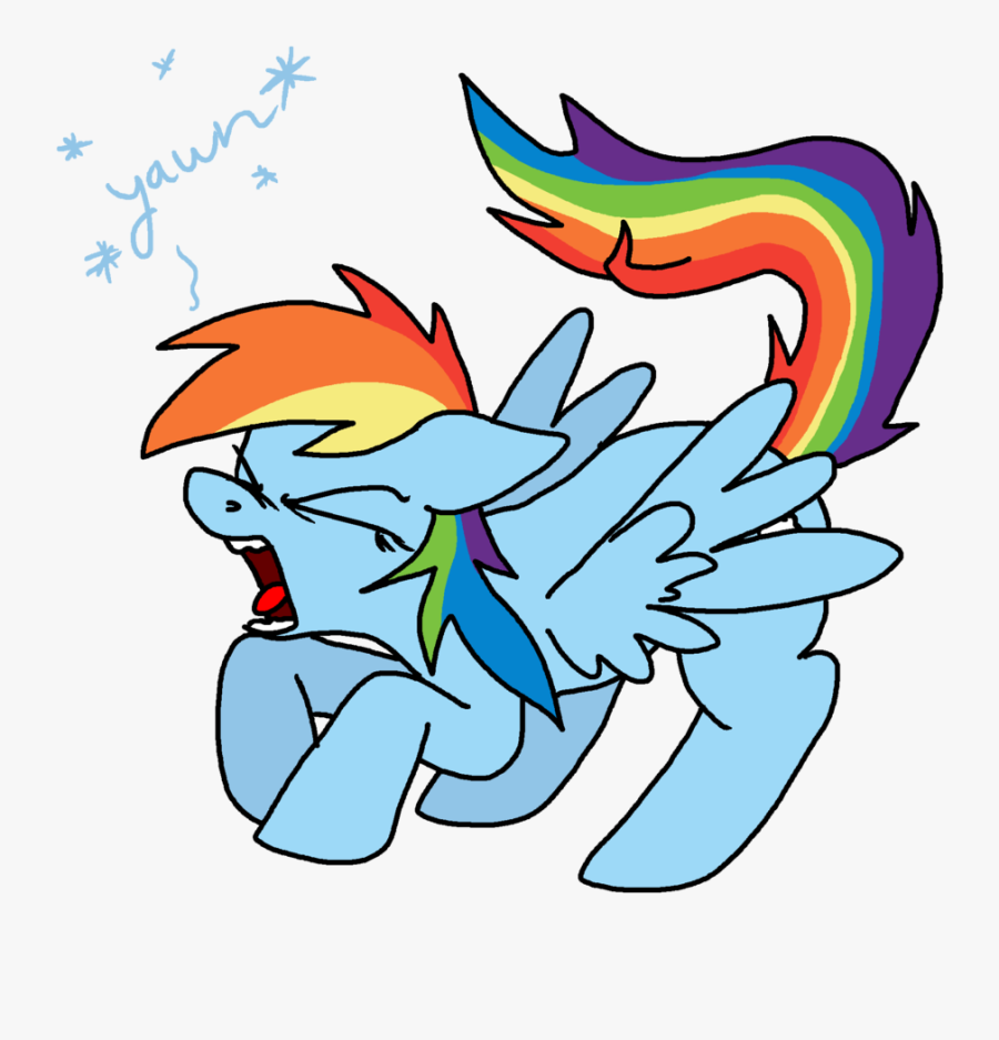 Anyponedrawn, Cute, Rainbow Dash, Safe, Sleepy, Solo, - Rainbow Dash Is Cute, Transparent Clipart