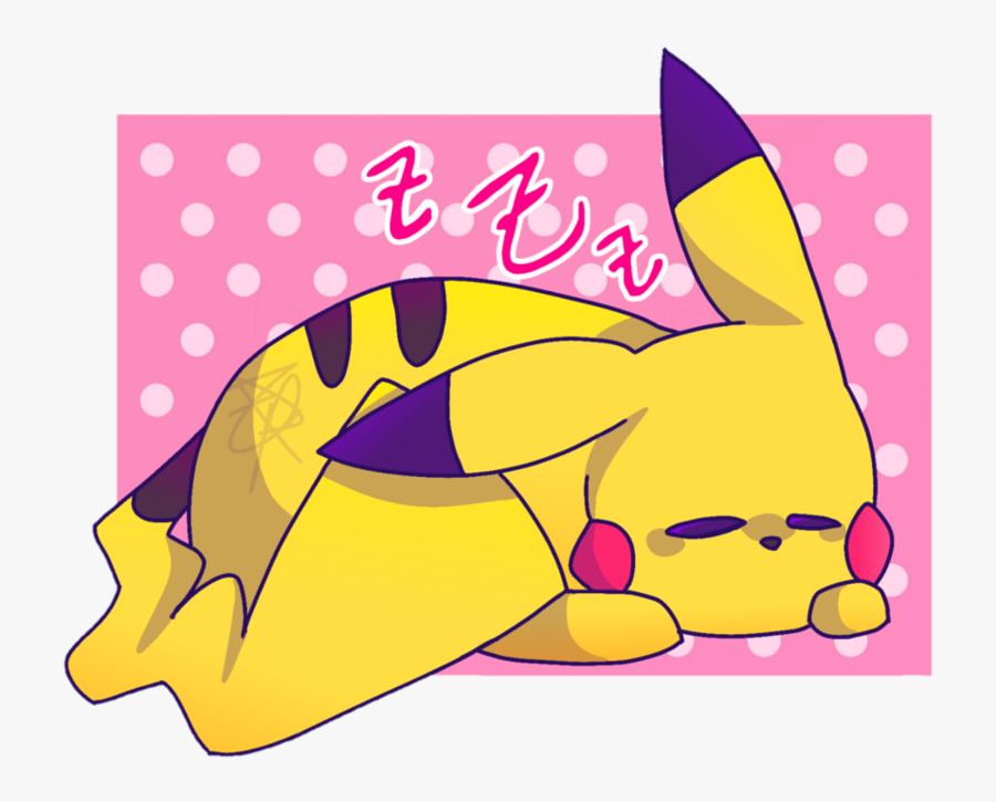 Sleepy Pikachu By Zannbie - Cartoon, Transparent Clipart