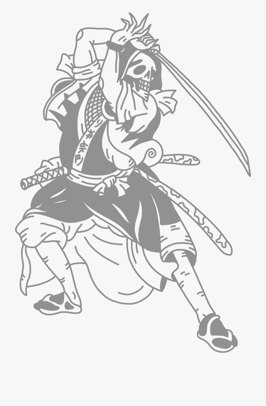Clip Art Samurai Drawing - Drawing Warrior, Transparent Clipart