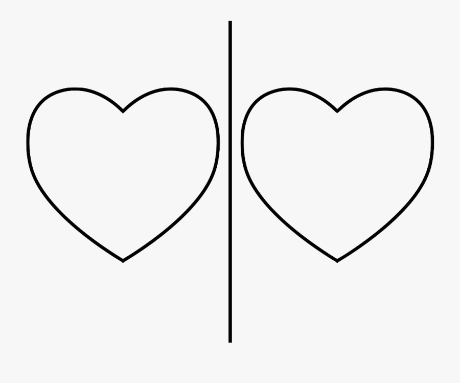 Heart Template - Heart, Transparent Clipart
