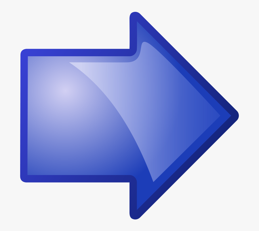 Arrow Blue Right - Arrow Pointing Right Blue, Transparent Clipart