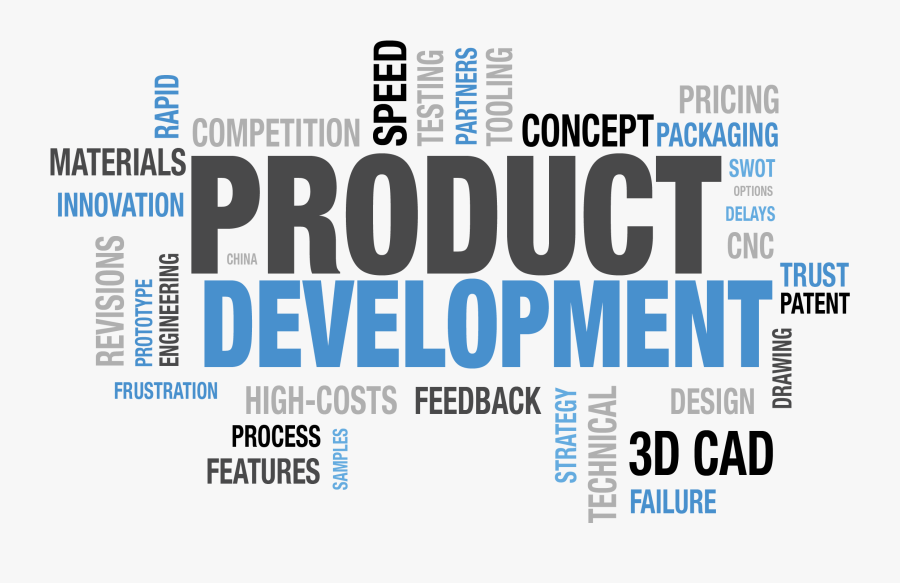 New Product Development With Chinese Manufacturers, - New Product Development Word Cloud, Transparent Clipart
