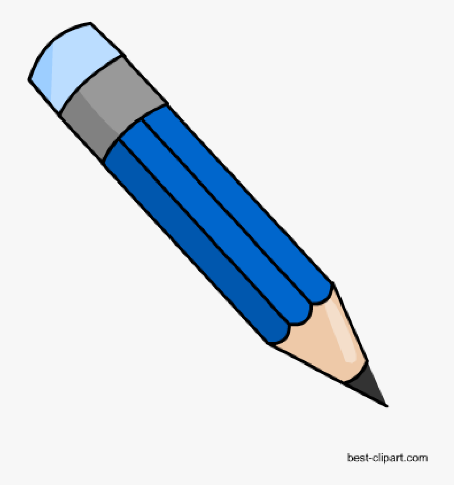 Author Clipart Pencil - Clip Art Blue Pencil, Transparent Clipart