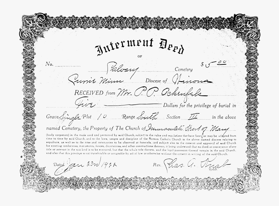 Deed Border Template 4 - Win Win International Group, Transparent Clipart