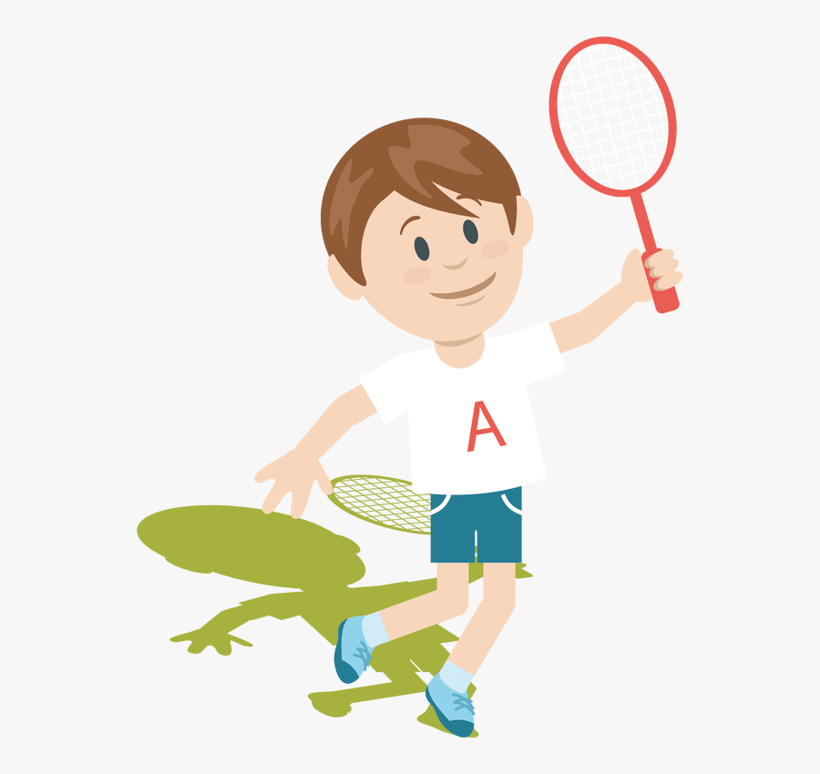 Badminton Players Clip Art - Cartoon Png Clipart Playing Badminton Clipart, Transparent Clipart