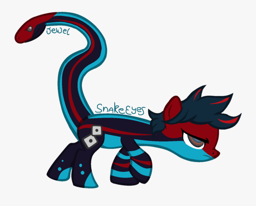 Snake-eyes And Jewel - Snake Pony Base, Transparent Clipart