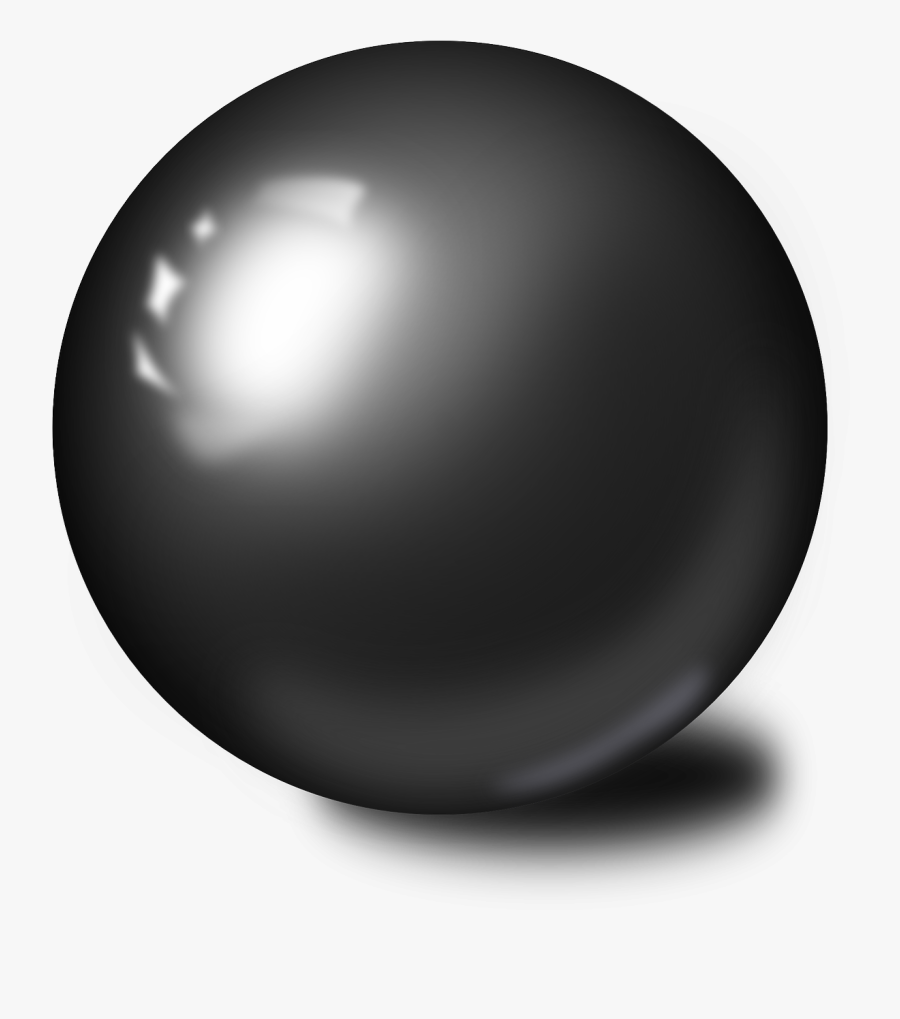 Metal Sphere - Black Ball 3d Png, Transparent Clipart
