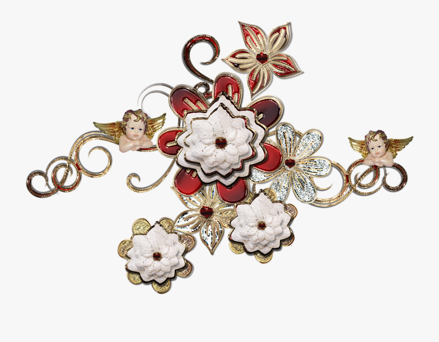 Jewel Flower Png, Transparent Clipart