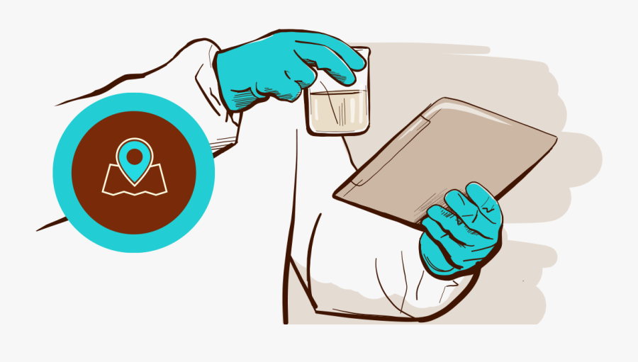 Doctor Testing Contaminant, Transparent Clipart