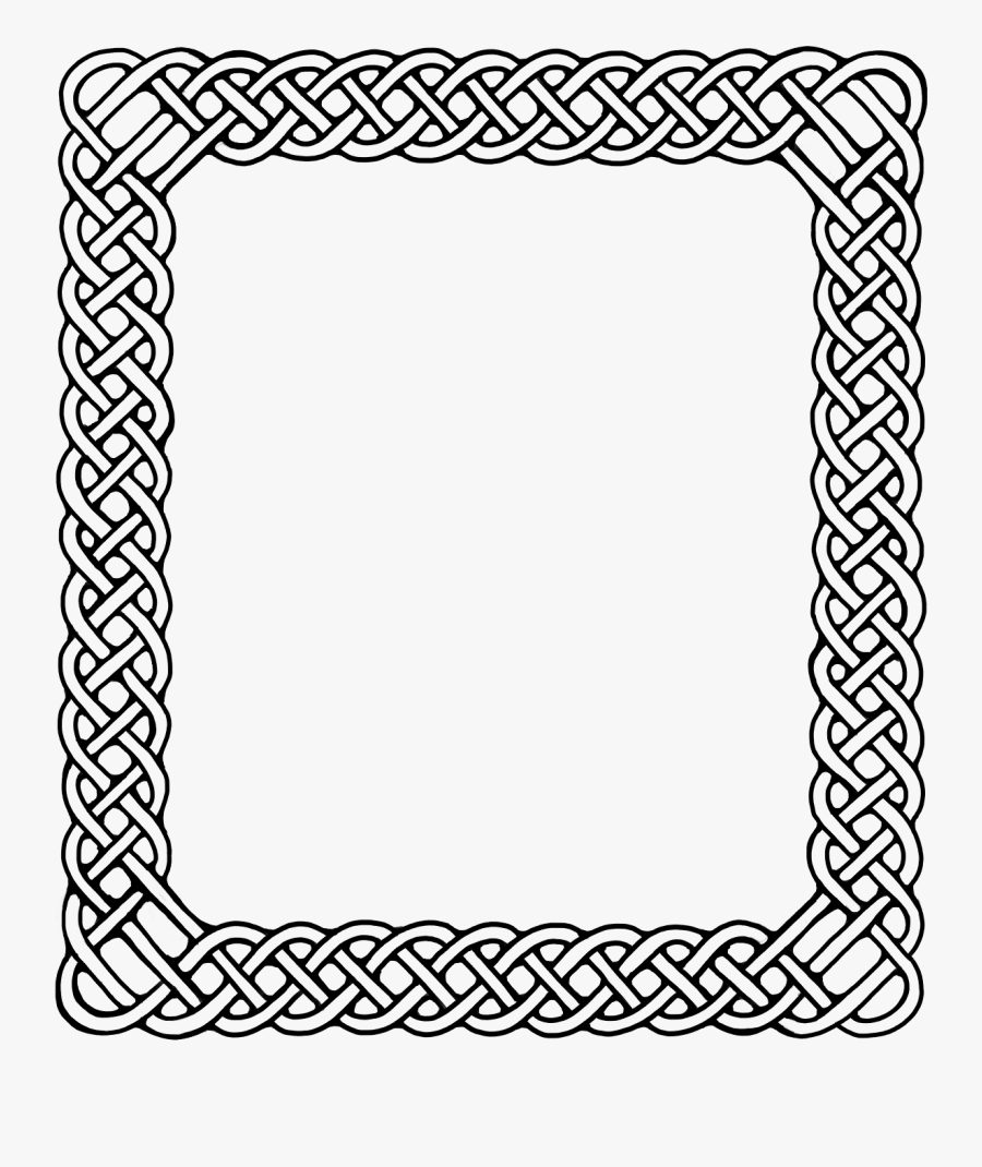 Celtic Knot Knotting Border, - Celtic Knot Page Border, Transparent Clipart