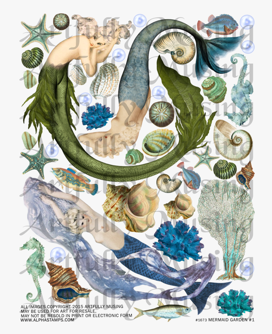 Artfully Musing Mermaids The - Illustration, Transparent Clipart