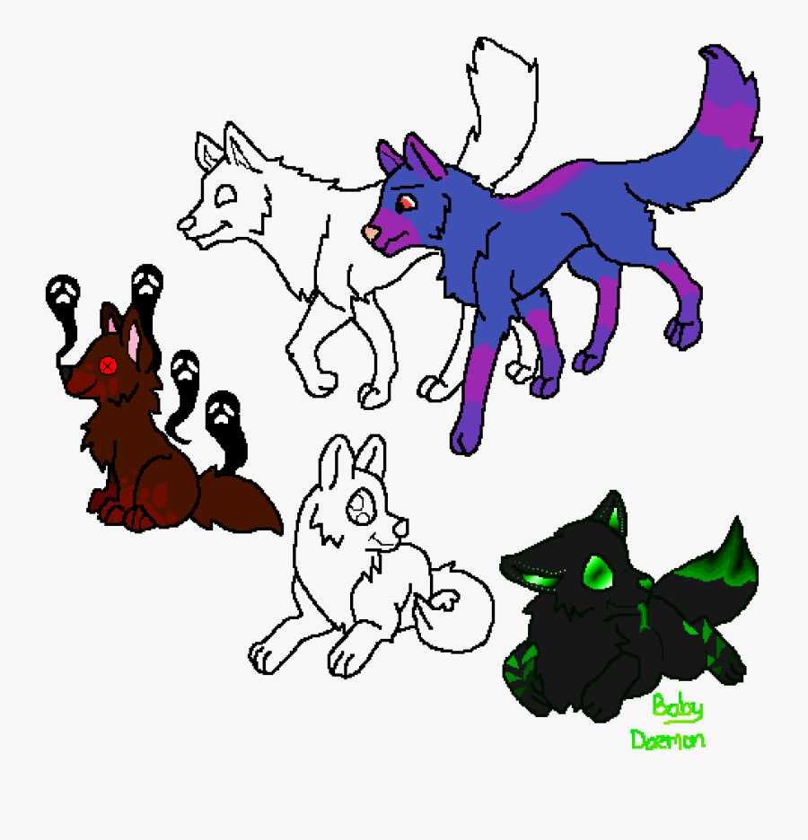 Purple Wolf Tail - wolf fox furries animated roblox