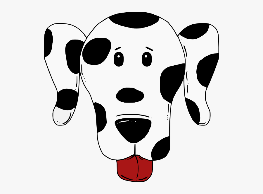 Cartoon Dalmatian Head Clip Art - Spotty Dog Clipart, Transparent Clipart