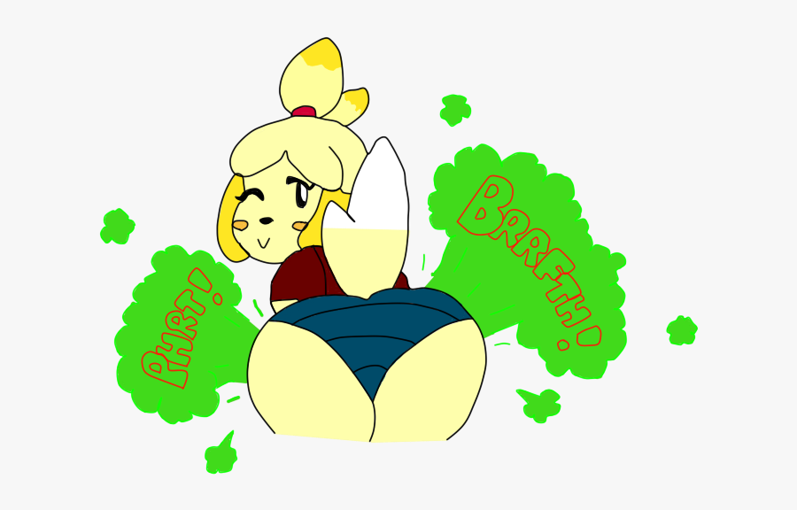 More Isabelle Farts By Awfulartistsketch By Soniclover562 - Isabelle Animal Crossing Fan Art, Transparent Clipart