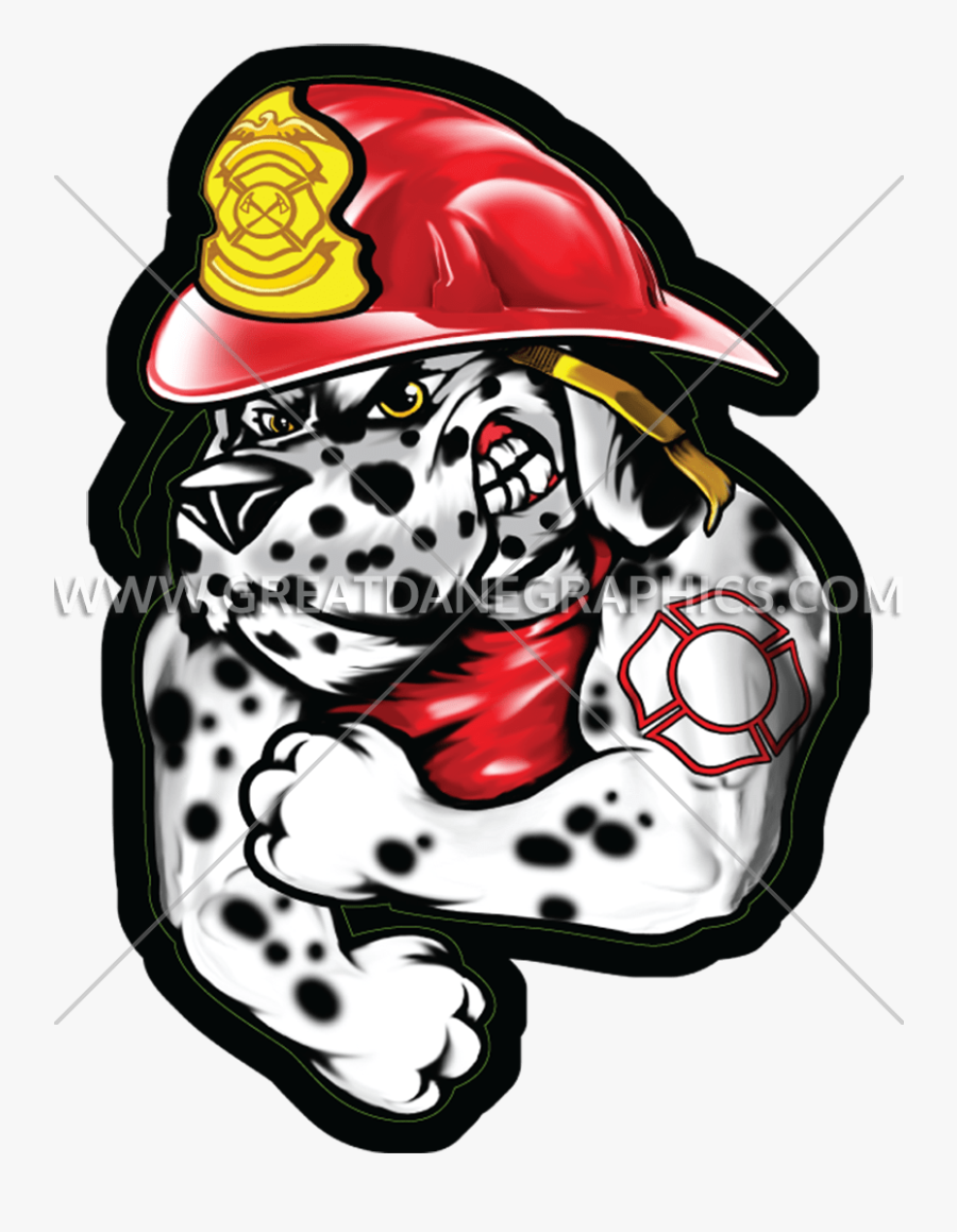 Fire Dalmatian - Firefighter Mascot, Transparent Clipart