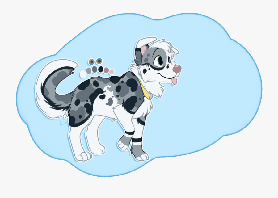 Transparent Border Collie Clipart - Merle Border Collie Cartoon, Transparent Clipart