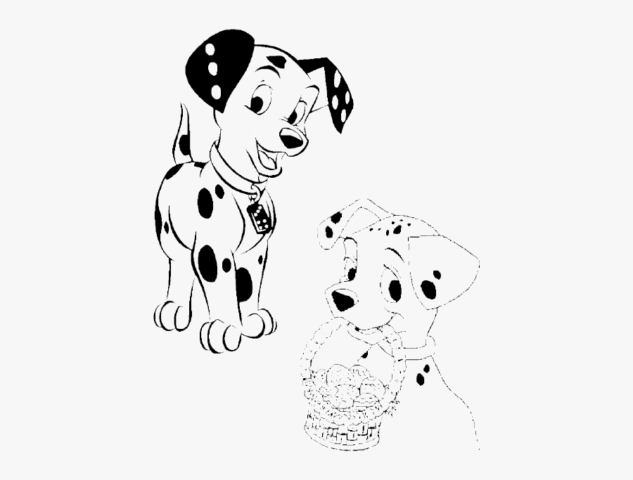 101 Dalmatians Easter Coloring Pages, Transparent Clipart