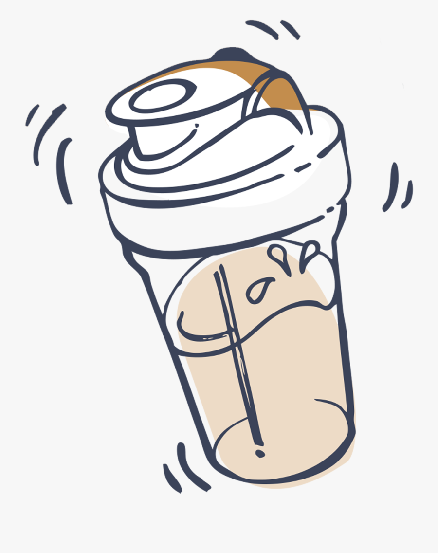 Fart Clipart Coloring Page - Protein Shake Clipart, Transparent Clipart