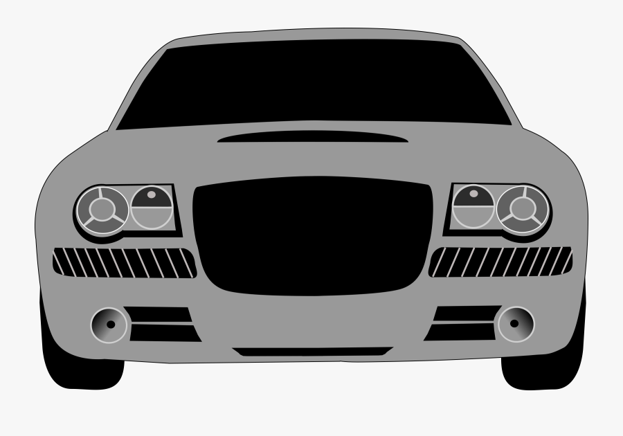 Grey Car Free Library - Cartoon Car Png Front View, Transparent Clipart