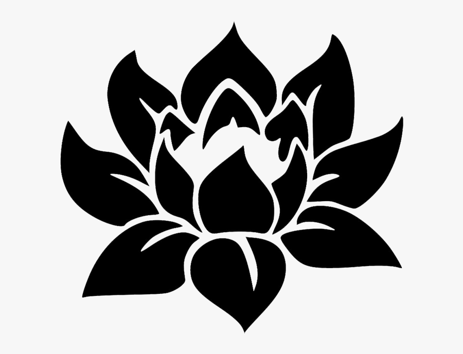 Spring Flowers Clipart Abstract Free - Clipart Flower Design Black And White, Transparent Clipart