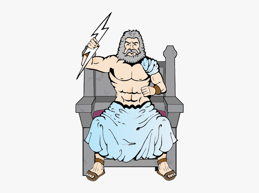 Zeus By Overjupiter - Mitologia Grega Zeus Desenho, Transparent Clipart