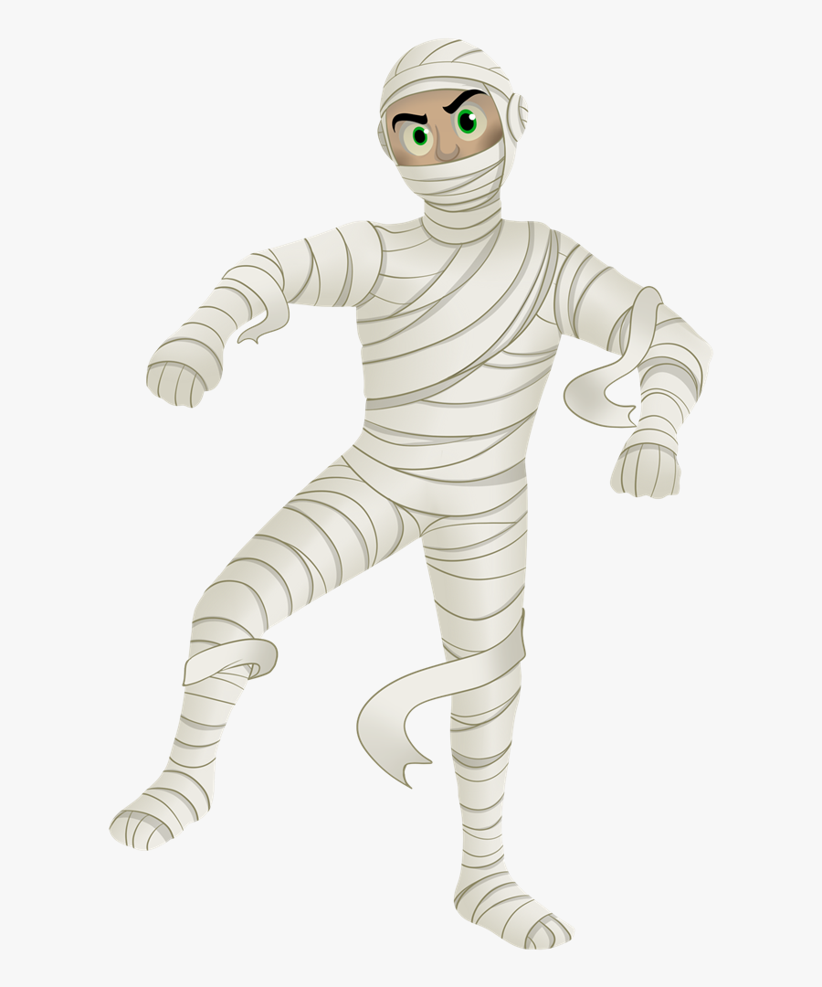 Egyptian Mummy Clipart Kid - Cartoon Mummy Black Background, Transparent Clipart
