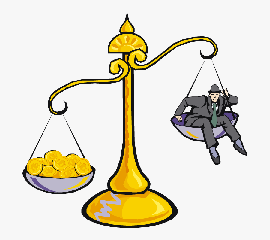 Scale Clipart Money - Unbalanced Balance With Money , Free Transparent