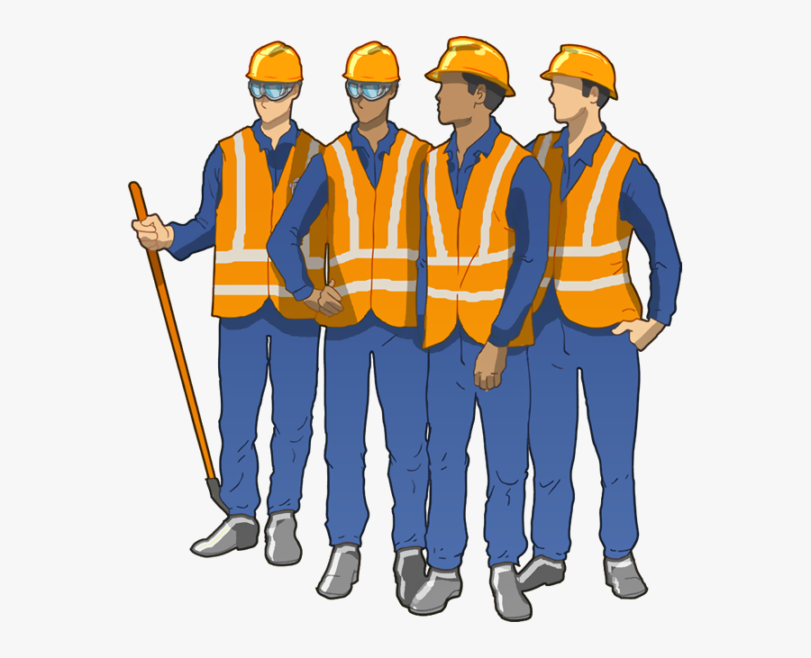 Contractor Clipart Factory Worker - Blue Collar Worker Cartoon, Transparent Clipart