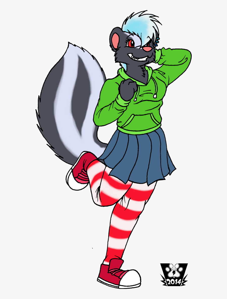 Skunk Girl By Sultz Z - Cartoon, Transparent Clipart