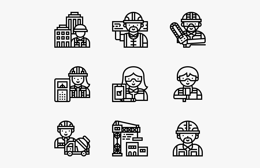 Construction Worker - Free Stem Icons, Transparent Clipart