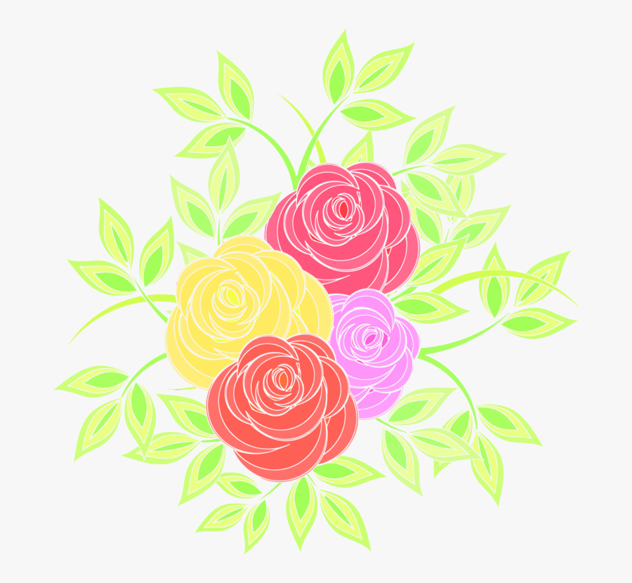 Rose Clipart Cabbage - Rose, Transparent Clipart