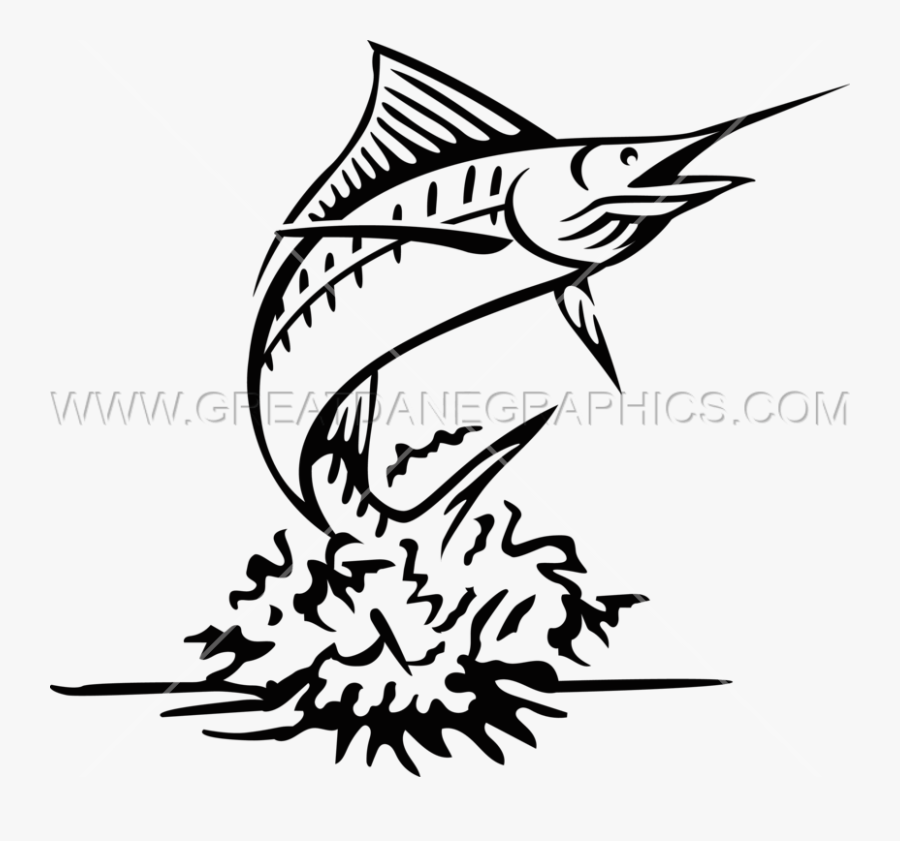 Marlin Clipart Black And White - White Marlin Images Marlin Fish, Transparent Clipart