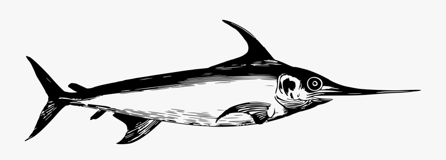Xiphias Clip Art Black And White, Transparent Clipart