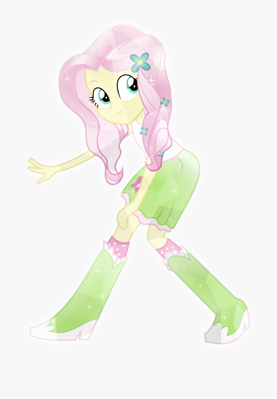Crystal Human Fluttershy By Meteor-spark - Mlp Eg Crystal Ponies, Transparent Clipart
