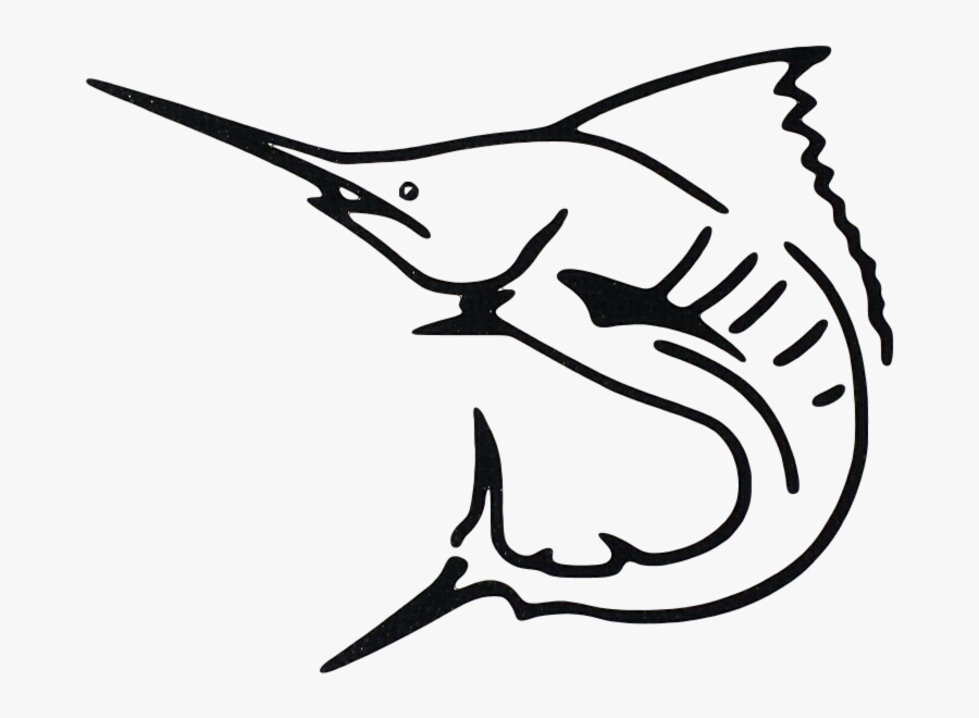 Transparent Blue Marlin Clipart - Marlin Black And White, Transparent Clipart