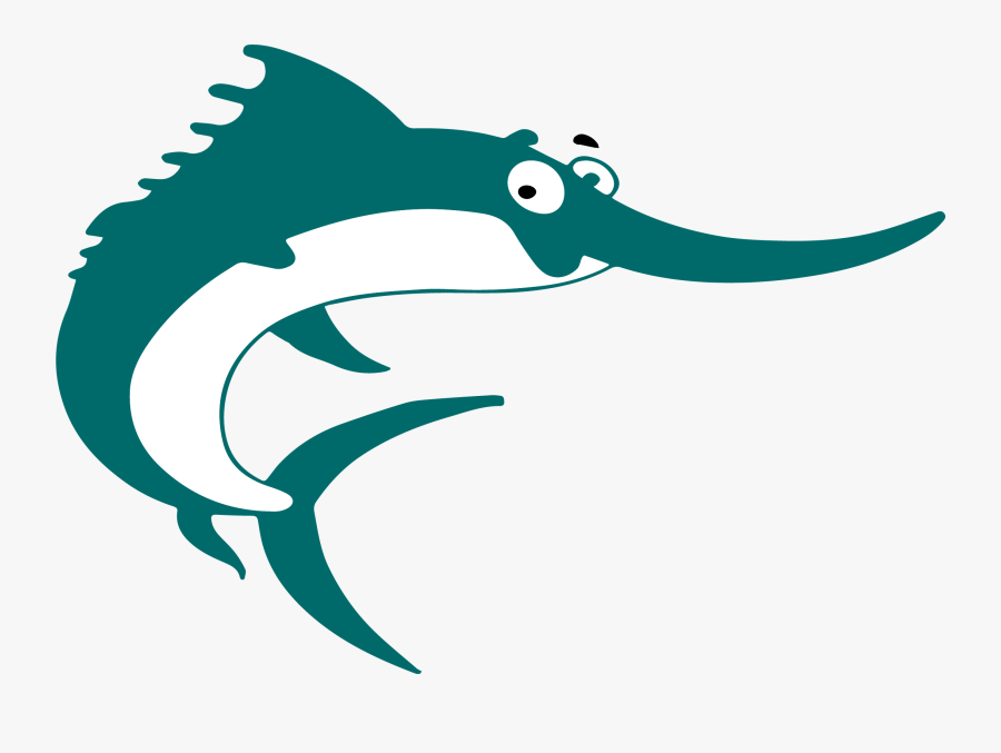 Muhammed Is An Outgoing, Fearless Marlin Who Is The - Cartoon Sword Fish, Transparent Clipart