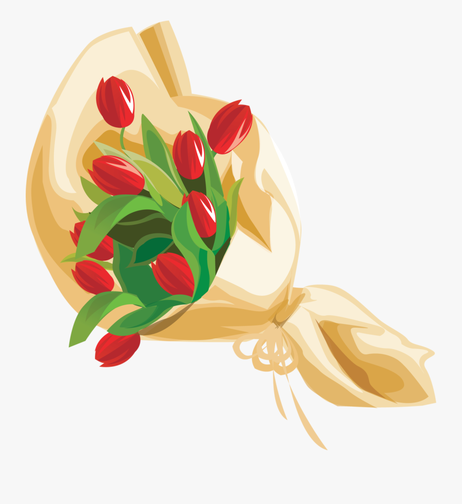 Bouquet Vector Animated Clip Library Library - Bouquet Of Roses Vector, Transparent Clipart
