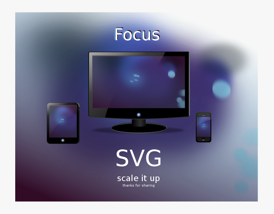 Focus - Led-backlit Lcd Display, Transparent Clipart