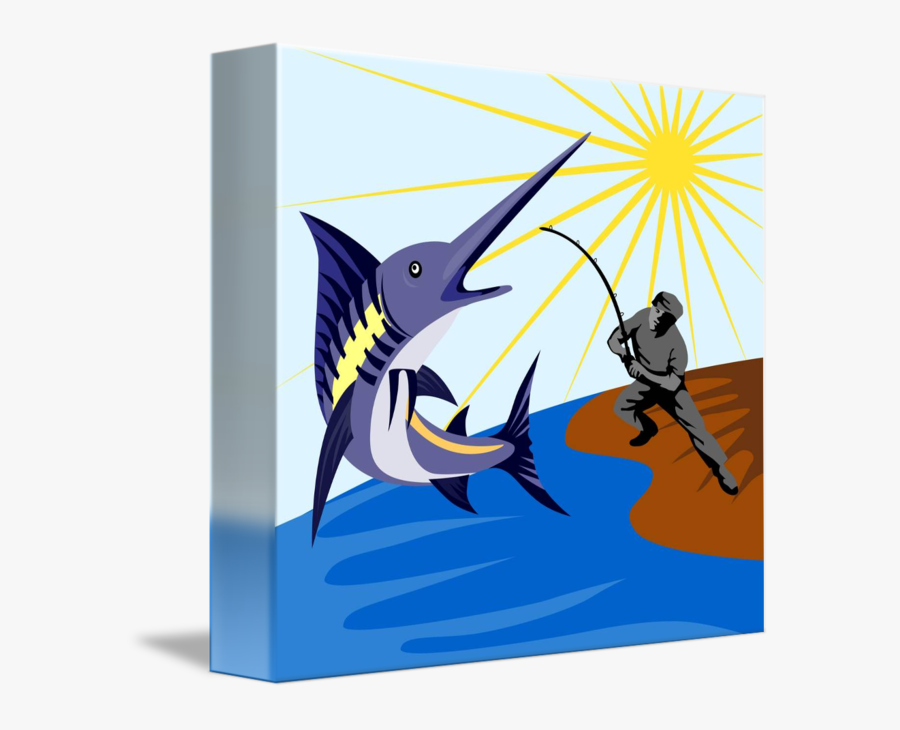 Clip Art Marlin Jumping - Atlantic Blue Marlin, Transparent Clipart